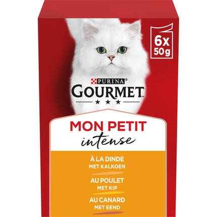 Gourmet Mon Petit Intense aux Poissons Alimentation pour Chat Purina